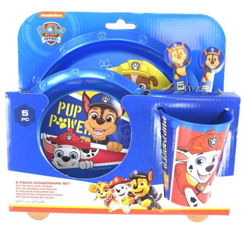 Kunststoff Kindergeschirr Set (5 tlg.) Sch�ssel, Teller, Becher & Besteck 