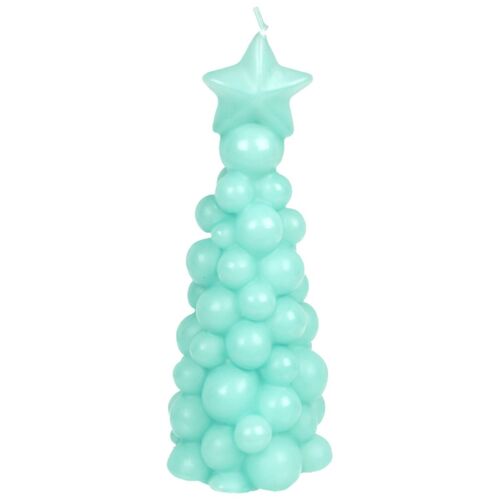 Kerze Bubble X-Mas Tree ca. 6 x 17,5 cm Weihnachtskerze als Weihnachtsbaum Tanne 