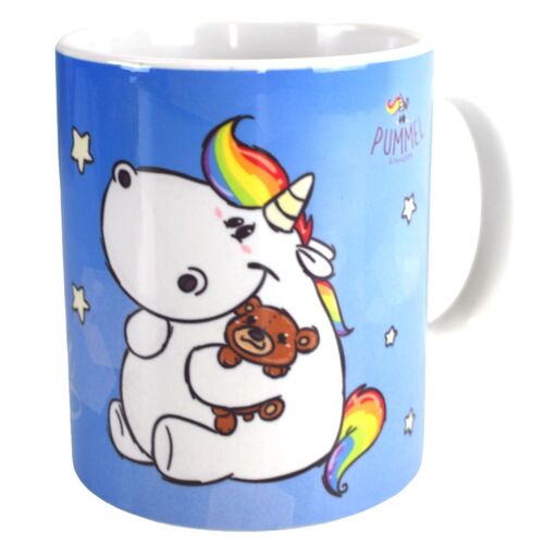 Pummel Einhorn Tasse mit Sternen ca. 8 x 9,5 cm Kaffeetasse mit Henkel Geschenk