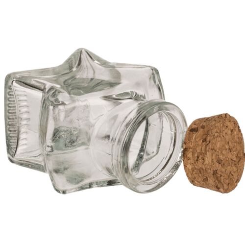 Vorratsglas mit Korken 0,3 L Glas Weihnachtsstern Tischdeko Weihnachten Stern 