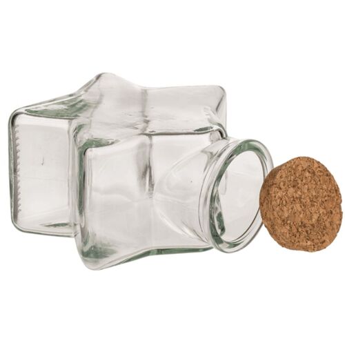 Vorratsglas mit Korken 0,3 L Glas Weihnachtsstern Tischdeko Weihnachten Stern 