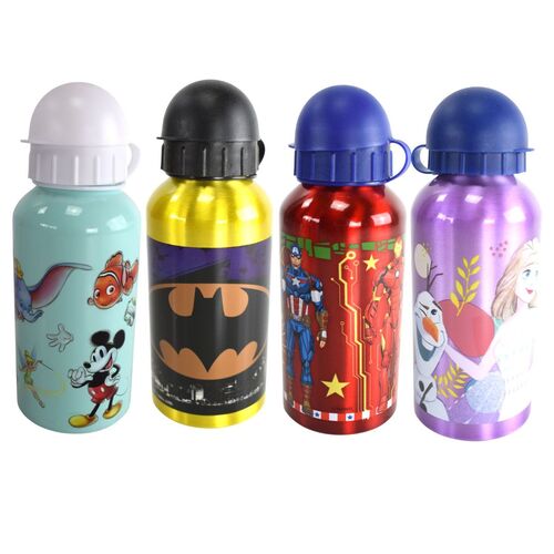 Aluminium Motiv Trinkflasche f�r Kinder 400ml Isoflasche mit Kappe Kinderflasche