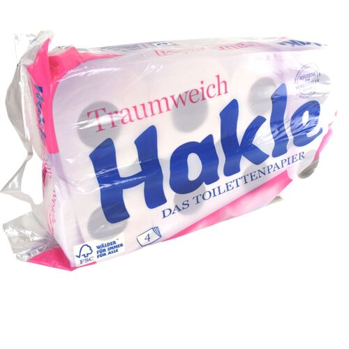 Hakle Toilettenpapier Traumweich wei� 4-lagig Sparset � 8 Rollen Klopapier
