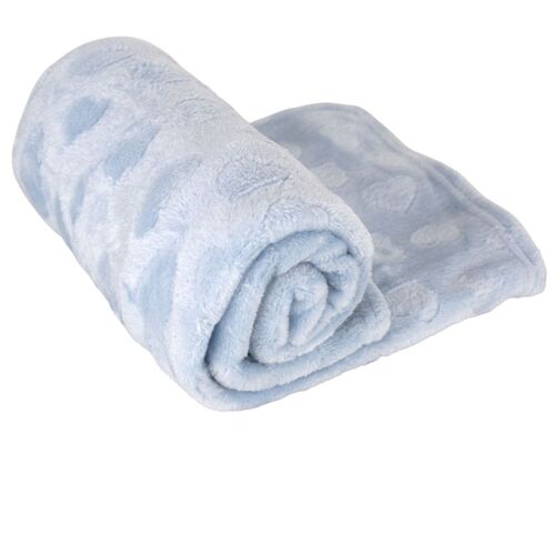 Wohndecke Flanell mit Herzen/Sternen 100 x 150 cm Kuscheldecke mit Design 