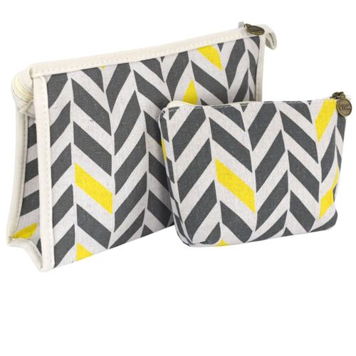 Kulturbeutel Set Kosmetiktasche m. Rei�verschluss Reiseset Kosmetik Textilbeutel 