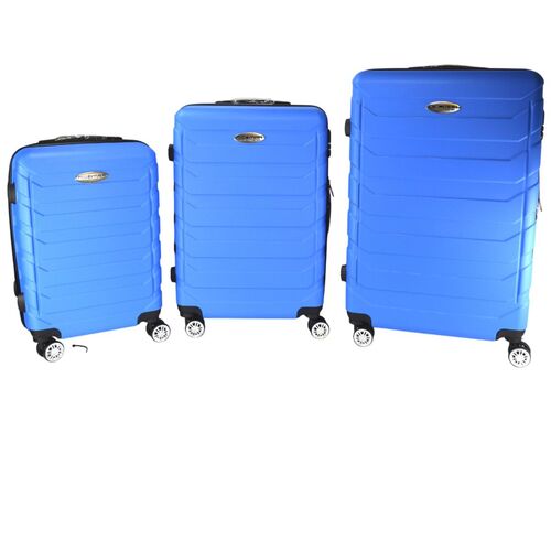 Hartschalenkoffer Set 3tlg Kunststoff Reisekoffer Trolley m. Rollen 360- drehbar 