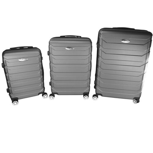 Hartschalenkoffer Set 3tlg Kunststoff Reisekoffer Trolley m. Rollen 360- drehbar 
