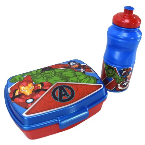 Pausen Set Marvel Avengers 2tlg. Brotdose und Trinkflasche Geschenkset