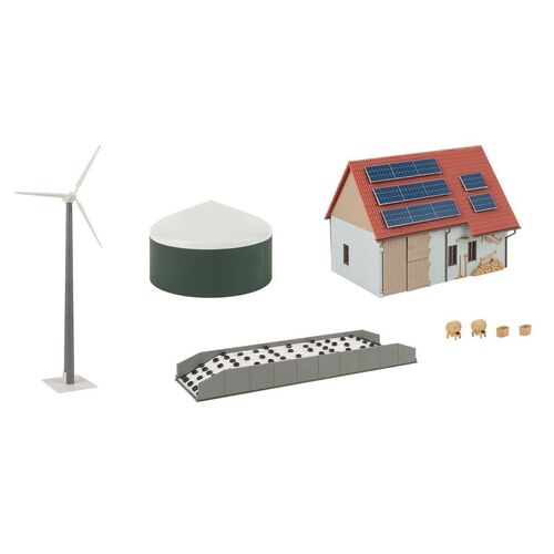 Faller Bausatz H0 190037 Aktions Set Nachhaltige Landwirtschaft Scheune Silo 