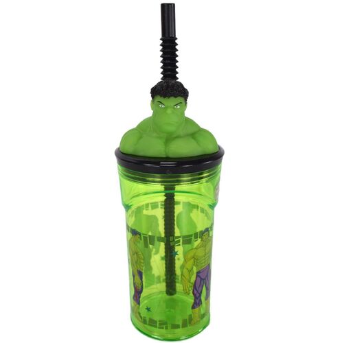 Marvel Hulk Trinkbecher 360ml mit Strohhalm und Deckel