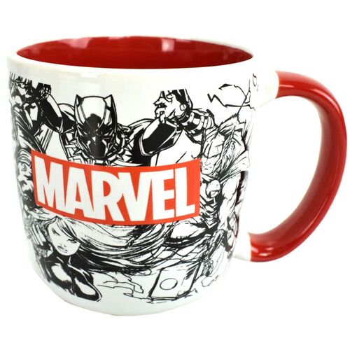 Tasse mit Marvel Motiv wei� rot 380 ml aus Keramik 13oz