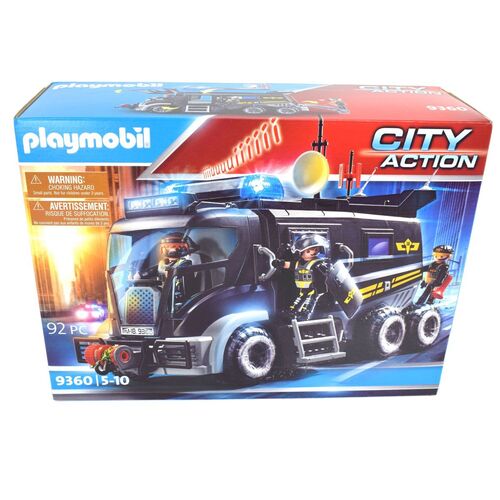 PLAYMOBIL City Action 9360 SEK-Truck mit Licht - und Soundeffekten 92tlg.