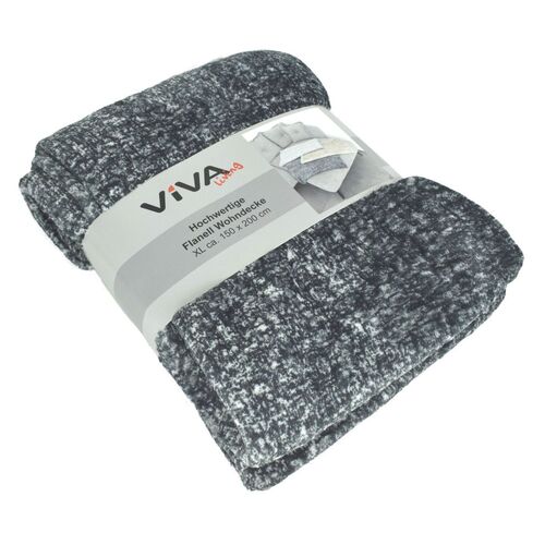 Flanell Kuscheldecke XL 150x200cm Wohndecke meliert  in 3 Farben Decke 