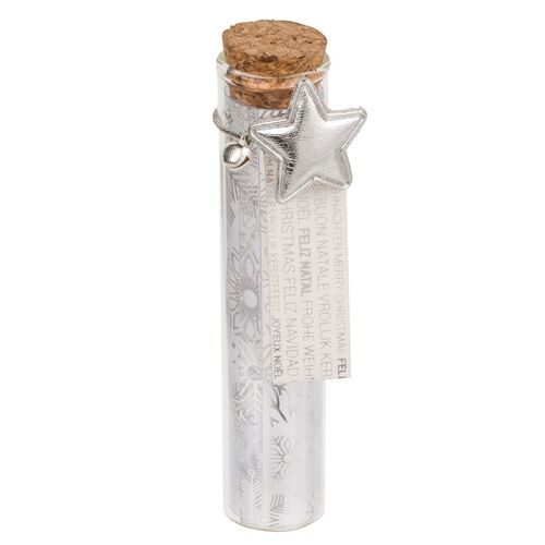 Glasfl�schchen mit Korkverschluss 11cm Weihnachtsbaumh�nger Geldgeschenk 