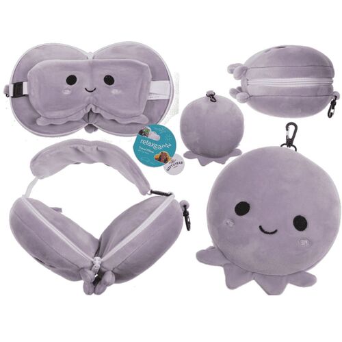 Pl�sch Reisekissen f�r Kinder mit Augenmaske verschiedene Ausf�hrungen 2in1  