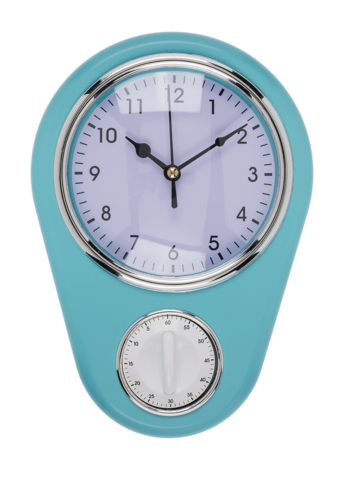 Wanduhr K�chenuhr mit Kurzzeitwecker ca. 22,5 cm batteriebetrieben 