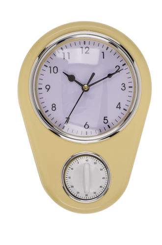Wanduhr K�chenuhr mit Kurzzeitwecker ca. 22,5 cm batteriebetrieben 