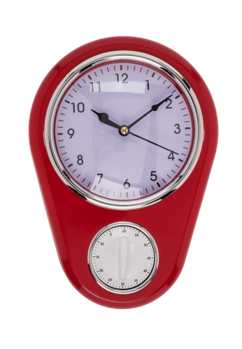 Wanduhr K�chenuhr mit Kurzzeitwecker ca. 22,5 cm batteriebetrieben 