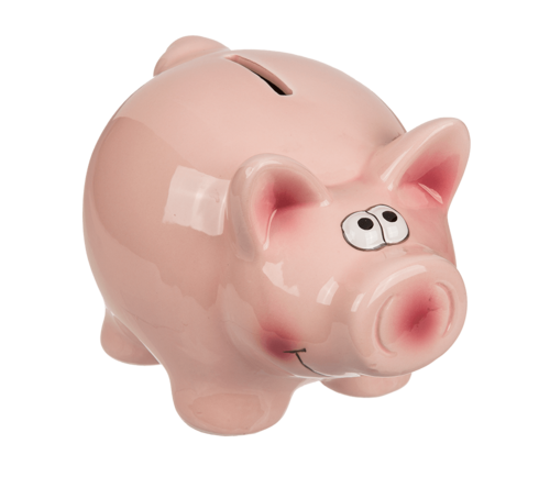 Keramik Spardose im Schweinchen Design ca. 16 cm Sparschwein mit Verschluss