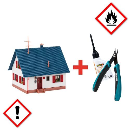 Faller H0 195601 Promotion-Set Bastelhaus (wei�/grau) 1:87