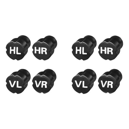 Ventilkappen schwarz 8 St�ck Ventilverschl�sse aus Kunststoff rund mit Schrift