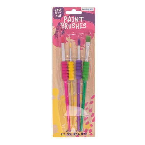 Pinsel Set mit Softgrip aus Holz und EVA 4tlg.