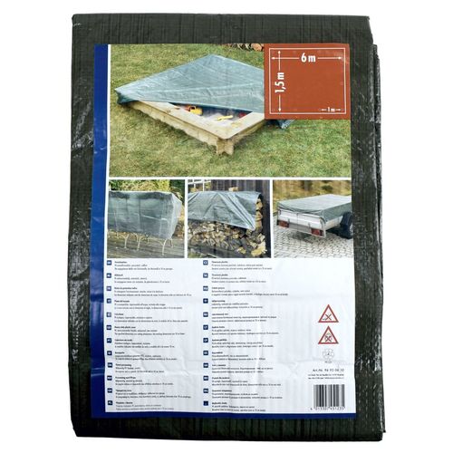 Gewebeplane 6 x 1,5m Abdeckplane gr�n mit Metall�sen Plane 