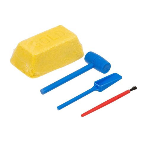 Ausgrabungsset Goldj�ger mit Hammer Schaufel und Pinsel
