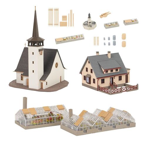 Faller Bausatz N 239010 Aktions Set Dorf Dorfleben