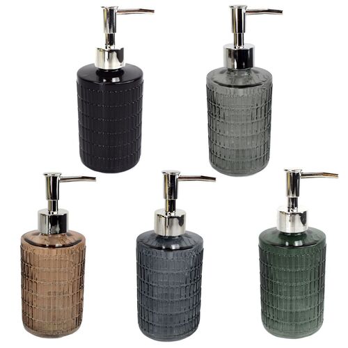 Seifenspender ca. 7 cm aus Glas moderner Pumpspender Seifen & Desinfektion