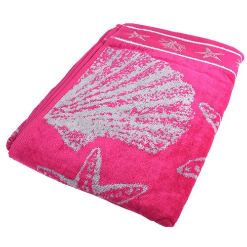 Badetuch ca. 90 x 170 cm Dusch - und Strandtuch Seesterne Muscheln 