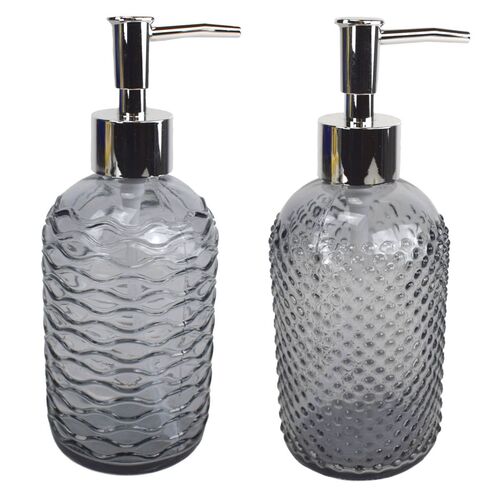 Seifenspender ca. 7 cm aus Glas moderne Pumpspender 400 ml