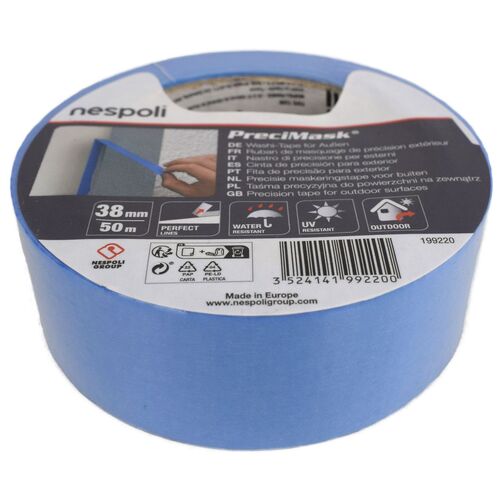 Washitape f�r Au�en 38 mm Klebeband Rolle blau