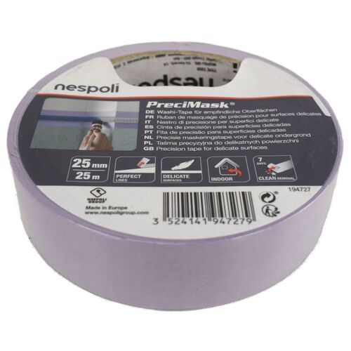 Washitape f�r Innen 25 mm Klebeband Rolle f�r empfindliche Oberfl�chen
