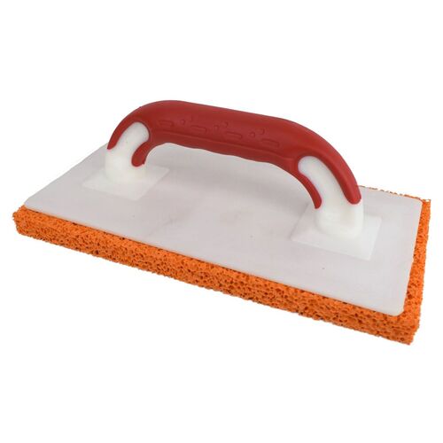 Reibebrett grobporig Schwamm orange Schwammbrett 28 x 14cm wei� rot Putzer