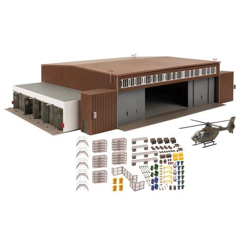 Faller H0 144111 Hangar mit Hubschrauber 1:87 Bausatz