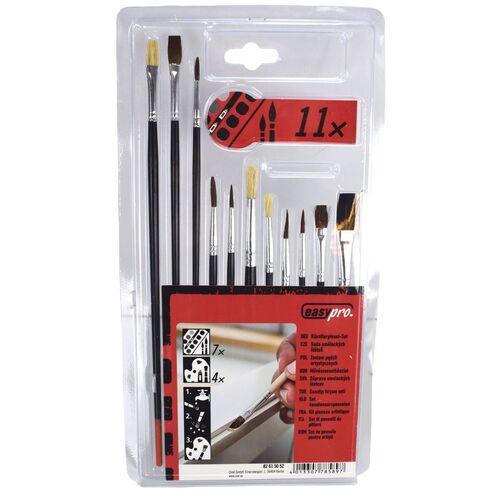 Pinsel K�nstlerpinsel Set 11tlg. f�r Aquarell, Plakatfarben, Wasserfarben oder Acryl