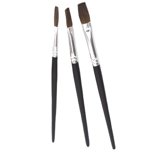 Pinselset Ausbesserungspinsel Set 3tlg. Gr��e 4, 6 und 8 dunkle Borsten