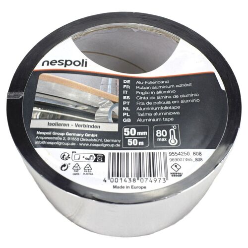 Alu Folienband 50 m f�r Innen 50 mm Klebeband Rolle