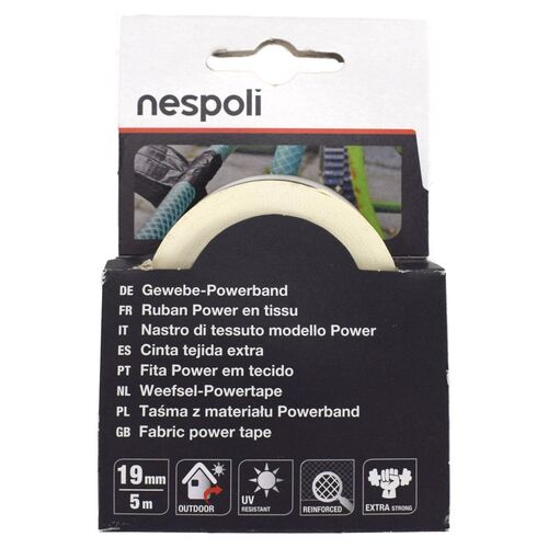 Gewebe Powerband 5 m f�r Au�en und Innen 19 mm Klebeband Rolle 