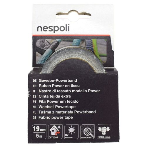 Gewebe Powerband 5 m f�r Au�en und Innen 19 mm Klebeband Rolle 