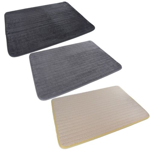 Badematte Microfaser 50x70 cm mit rutschhemmender R�ckseite in 3 Farben