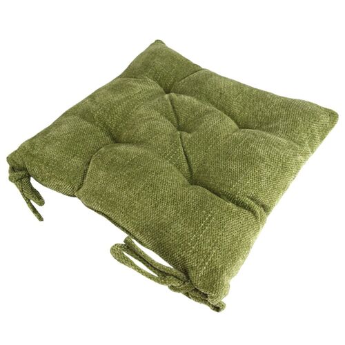 Sitzkissen Chenille 40 x 40 x 5 cm Polsterung f�r St�hle mit Kordelb�ndern