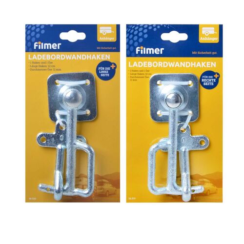 Ladebordwandhaken links und rechts Set mit �se 6x6 cm Anh�nger Haken Metall