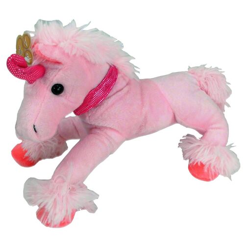Einhorn Pferd rosa pink Pl�schfigur Pl�sch Kuscheltier Teddy Stofftier 35 cm