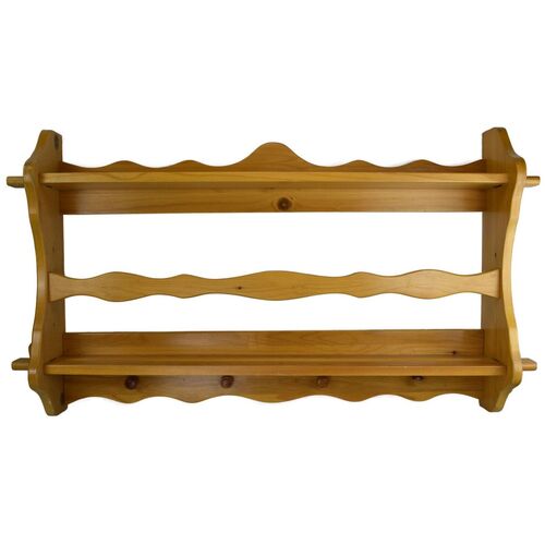 Regal im Landhausstil mit 2 B�den Kiefer Holz 100 cm breit Tellerregal