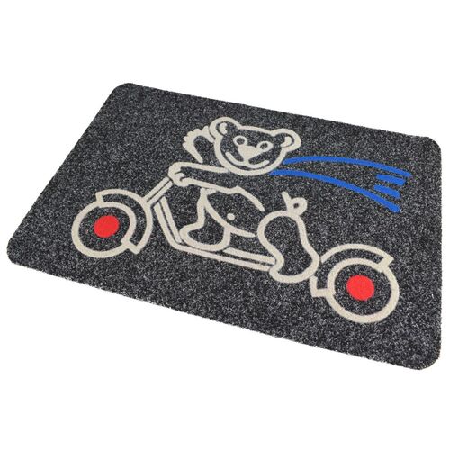 Fu�matte T�rmatte Fu�abstreifer mit B�rchen auf Roller Motiv 60 x 40 cm