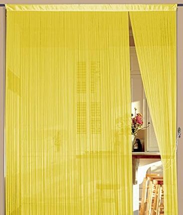 Fadenvorhang 90 cm x 240 cm (BxH) gelb