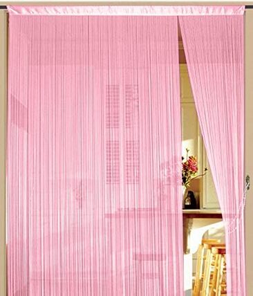 Fadenvorhang 90 cm x 240 cm (BxH) rosa