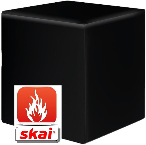 Sitzw�rfel schwarz  B1 schwer entflammbar 43 cm x 43 cm x 51 cm